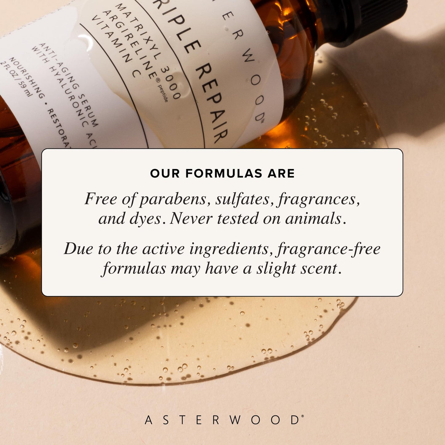 Asterwood Triple Repair Matrixyl 3000 + Argireline + Hyaluronic Acid + Vitamin C Serum for Face - Anti-Aging, Collagen Boosting, Hydrating - Fragrance-Free - 2 Fl Oz