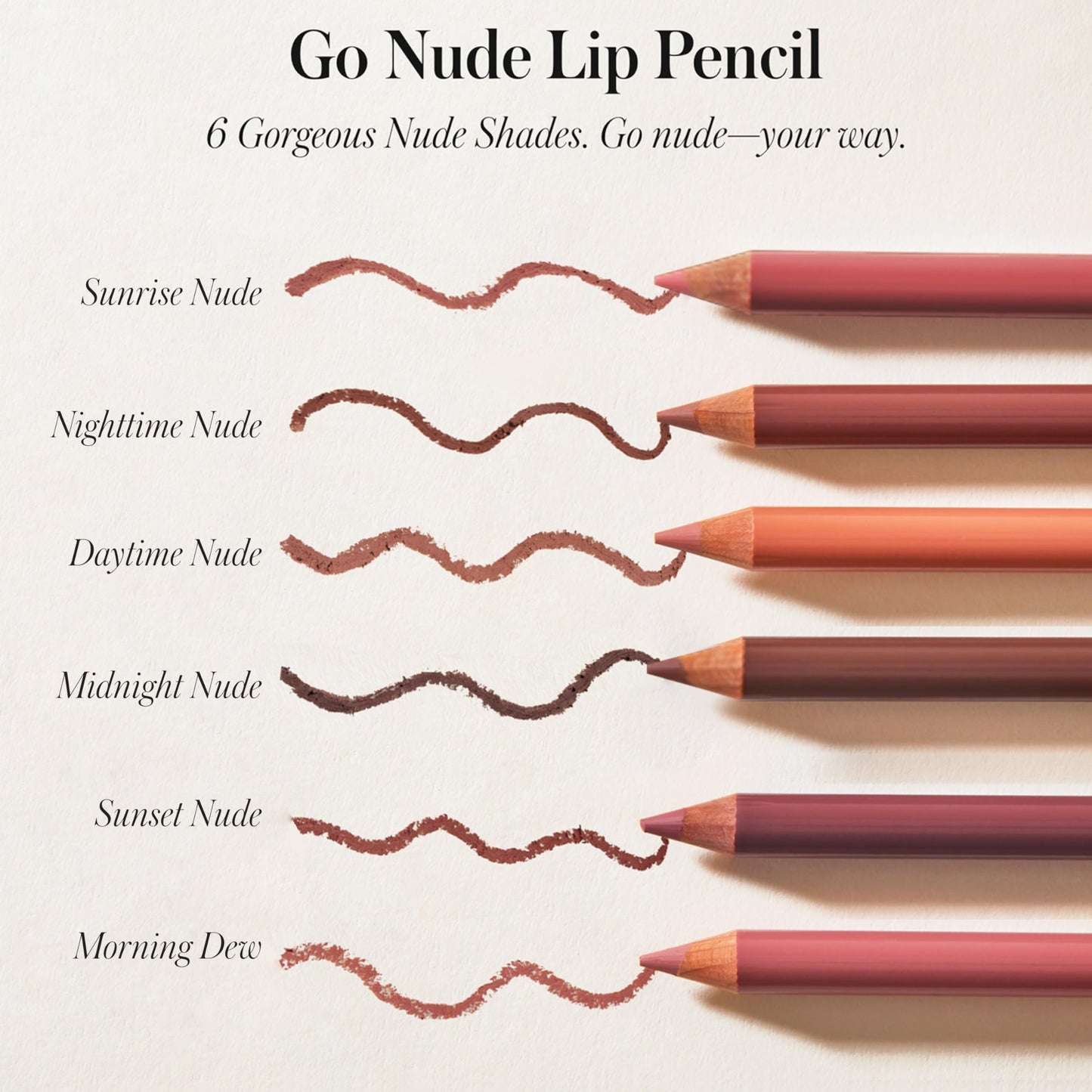 RMS Beauty Go Nude Lip Pencil Creamy Long-Lasting Lip Liner for Great Definition | Natural Matte Finish | Nourishing Hydrating Formula | One Size
