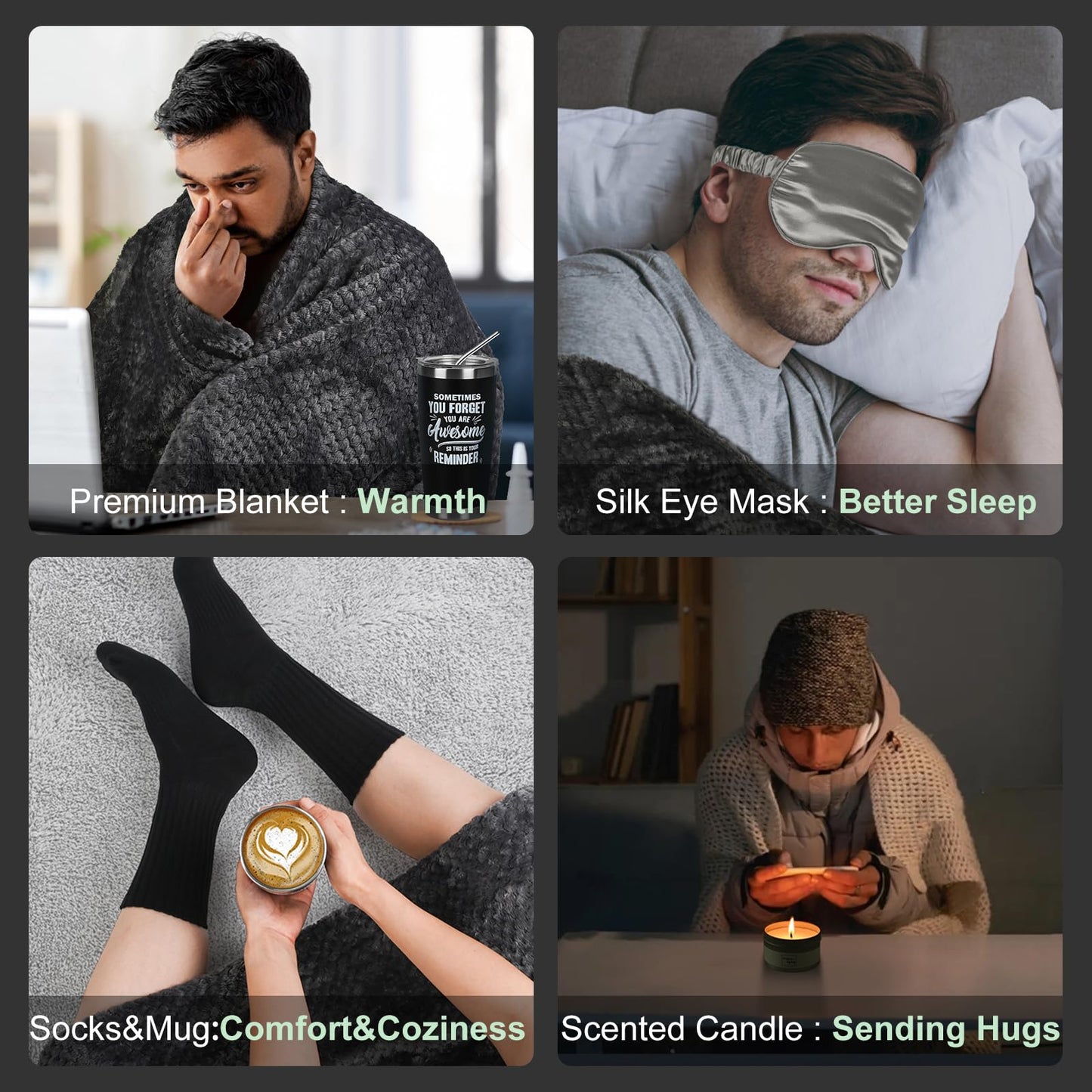 UNBOXMENT Care Package for Men, Get Well Soon Gifts Basket