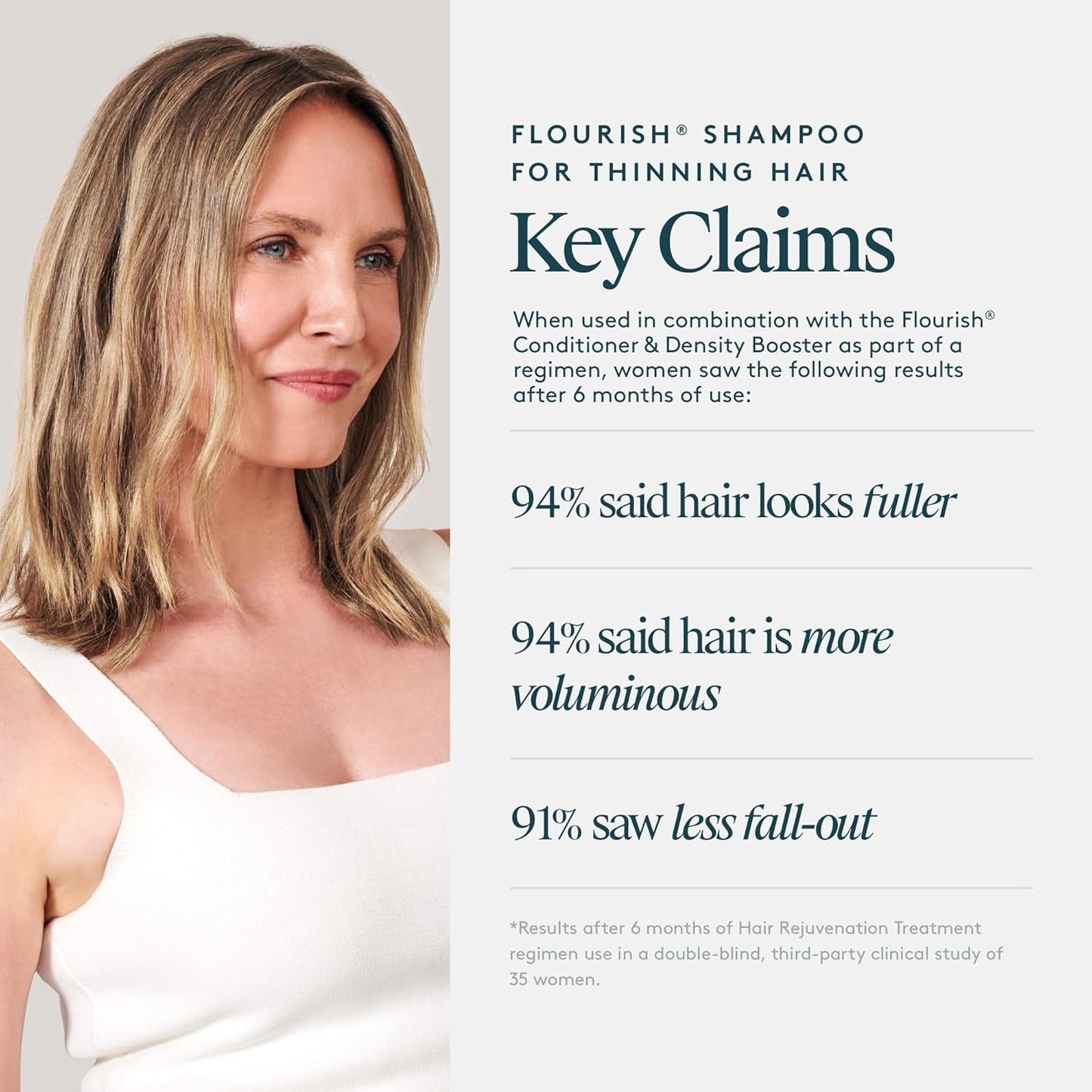 VIRTUE Flourish Shampoo - Sulfate-Free Volumizing Formula for Thinning Hair | Color Safe, Detoxifying Treatment