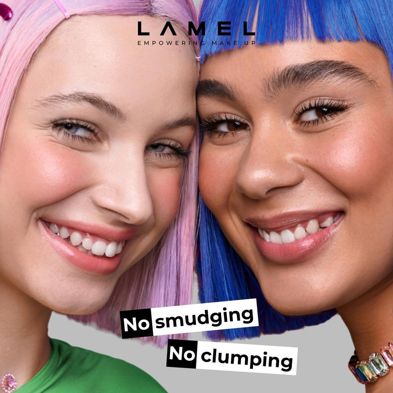 LAMEL Cult Volume & Define Mascara – Volumizing & Curling, Smudge-Proof, Flake-Free, Deep Black Pigment Mascara - 404