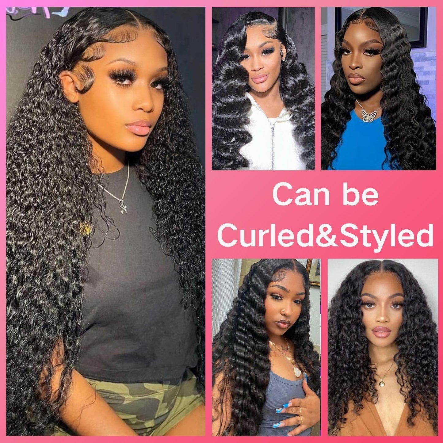 5x5 HD Lace Frontal Closure Body Wave Human Hair Extension - 16 Inch, Virgin Remy, Pre-Plucked, Natural Black
