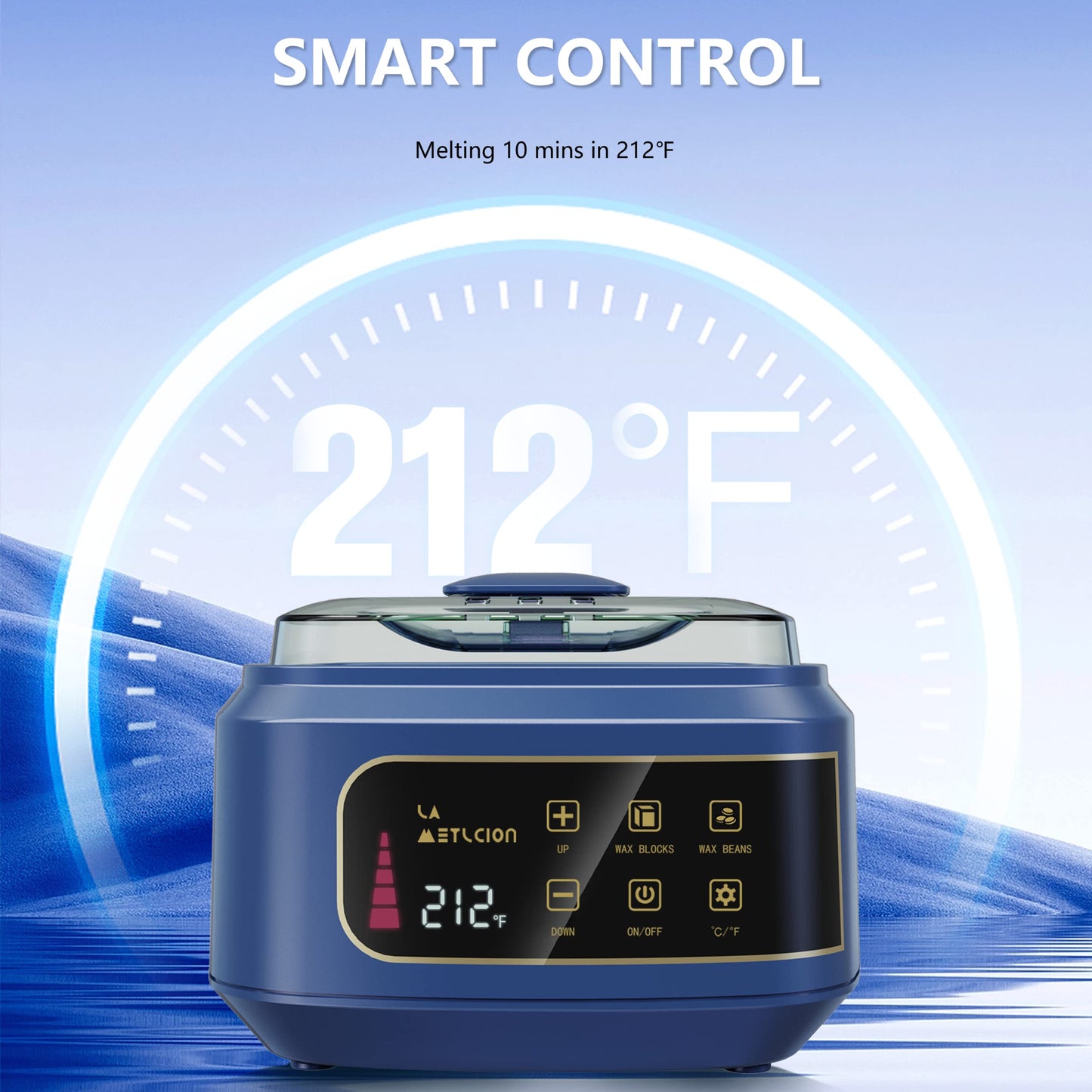 La Metlcion Smart Waxing Kit Wax Warmer For Hair Removal With Digital Display, 4.41lbs/2kg Hard Wax Beads, For Sensitive Skin, Armpit, Eyebrow, Bikini, Face, Nose, Legs