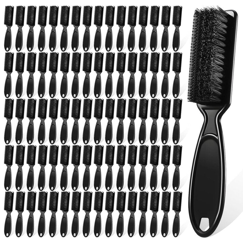 80 Pcs Clipper Cleaning Brush Set - Nylon Haircut & Barber Fade Trimmer Brushes | Black