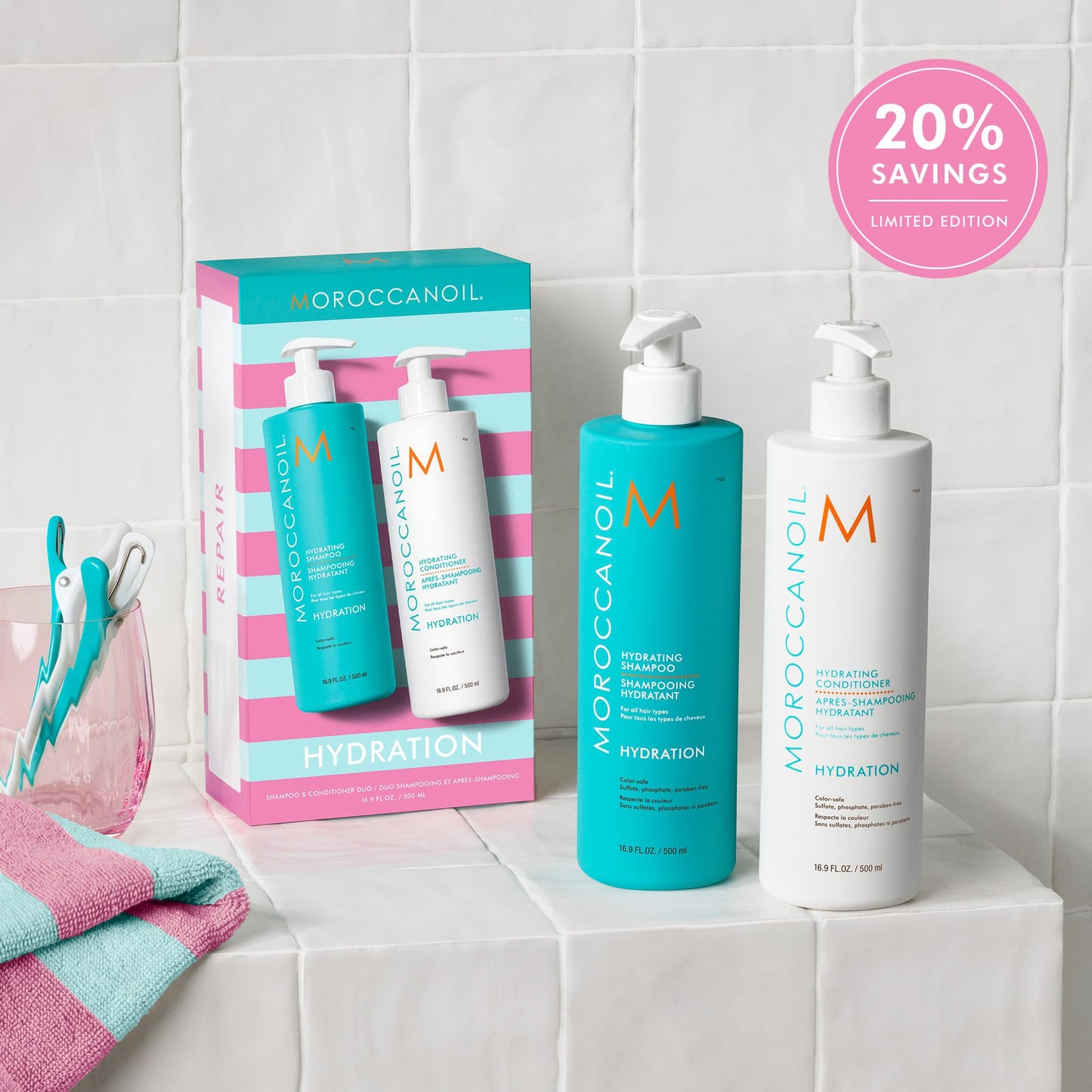 Moroccanoil Hydrating Shampoo & Conditioner Half-Liter Set