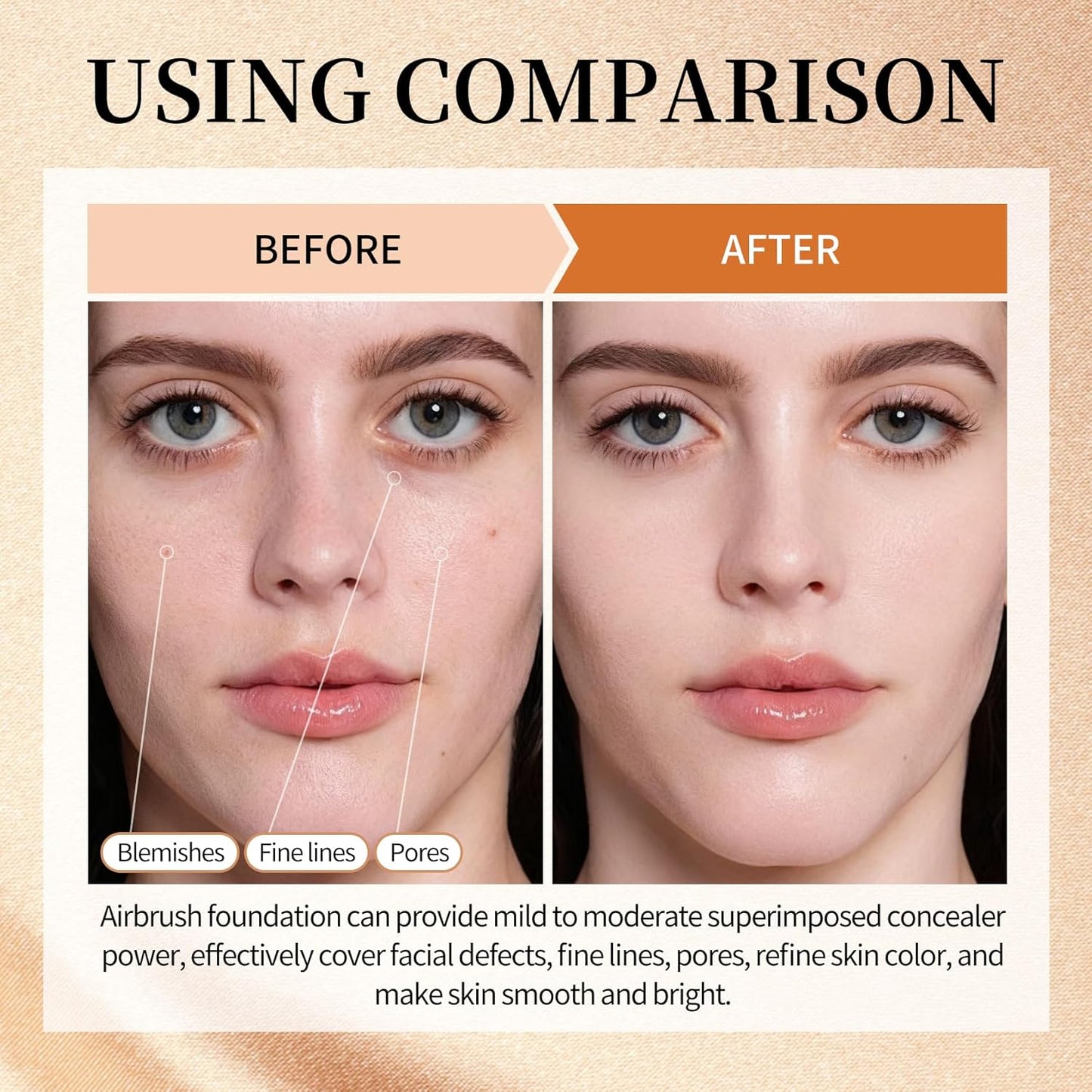 Air Brush Makeup Foundation - Hydrating Setting Spray for Oily Skin | Flawless Matte Coverage (01 Natural)