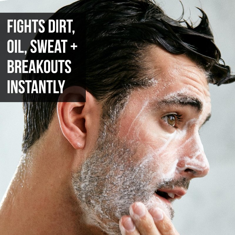 RUGGED & DAPPER Face Wash for Men | Daily Exfoliating Mens Face Wash & Scrub | Deep Cleans Oily, Rough & Breakout-Prone Skin