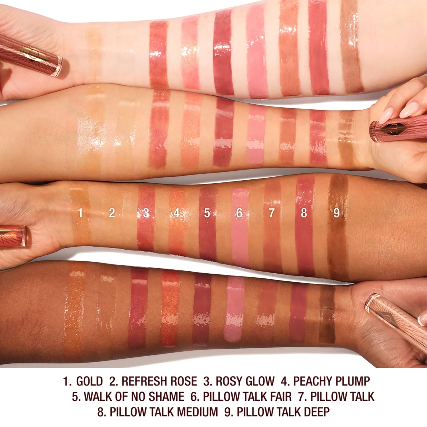Charlotte Tilbury Collagen Lip Bath - Plumping Lip Gloss for a Fuller-Looking, High-Shine Pout - Skincare-Infused Formula to Hydrate & Nourish Lips - Gifting - Pillow Talk Deep