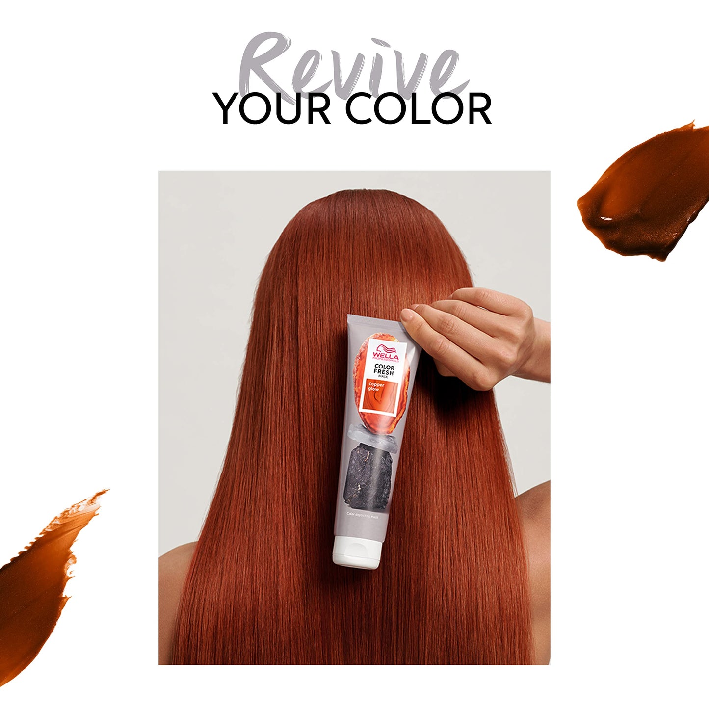Wella Professionals Color Fresh Mask | Copper Glow | Natural Shade | Hair Color-Depositing Mask | Vegan Formula with Avocado Oil | Zero Damage | Silicone Free | 5 Fl Oz
