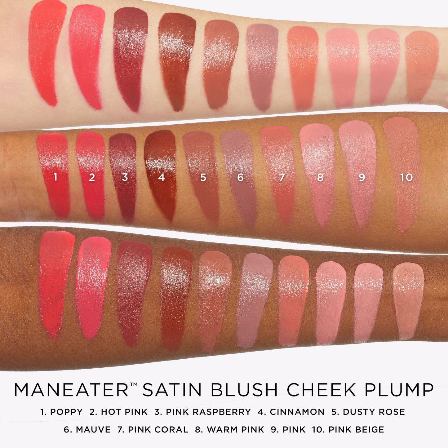tarte maneater satin blush cheek plump – Lightweight Liquid Blush Infused with Coconut Water, Hyaluronic Acid & Vitamin E for a Hydrated Cheek Tint, Vegan & Cruelty-Free, full size, pink beige