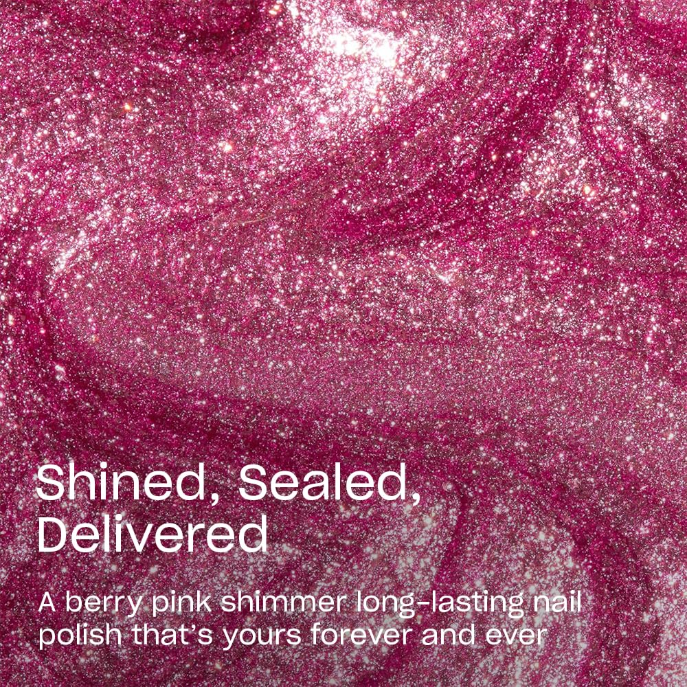 OPI Infinite Shine Shined, Sealed, Delivered | Opaque Bright Pink Shimmer Long Wear Gel Like Nail Polish | Vegan, Long Lasting, Streak Free