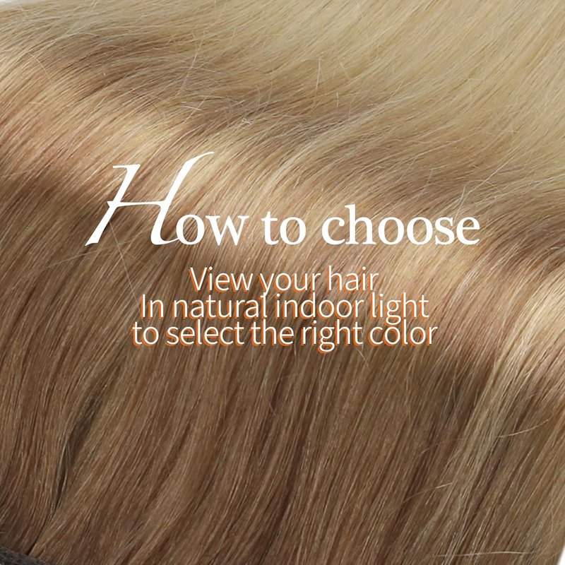 Invisible Wire Hair Extensions - 12 Inch Real Human Hair | Golden Brown to Dirty Blonde, 70g Fishing Line Secret Hairpiece