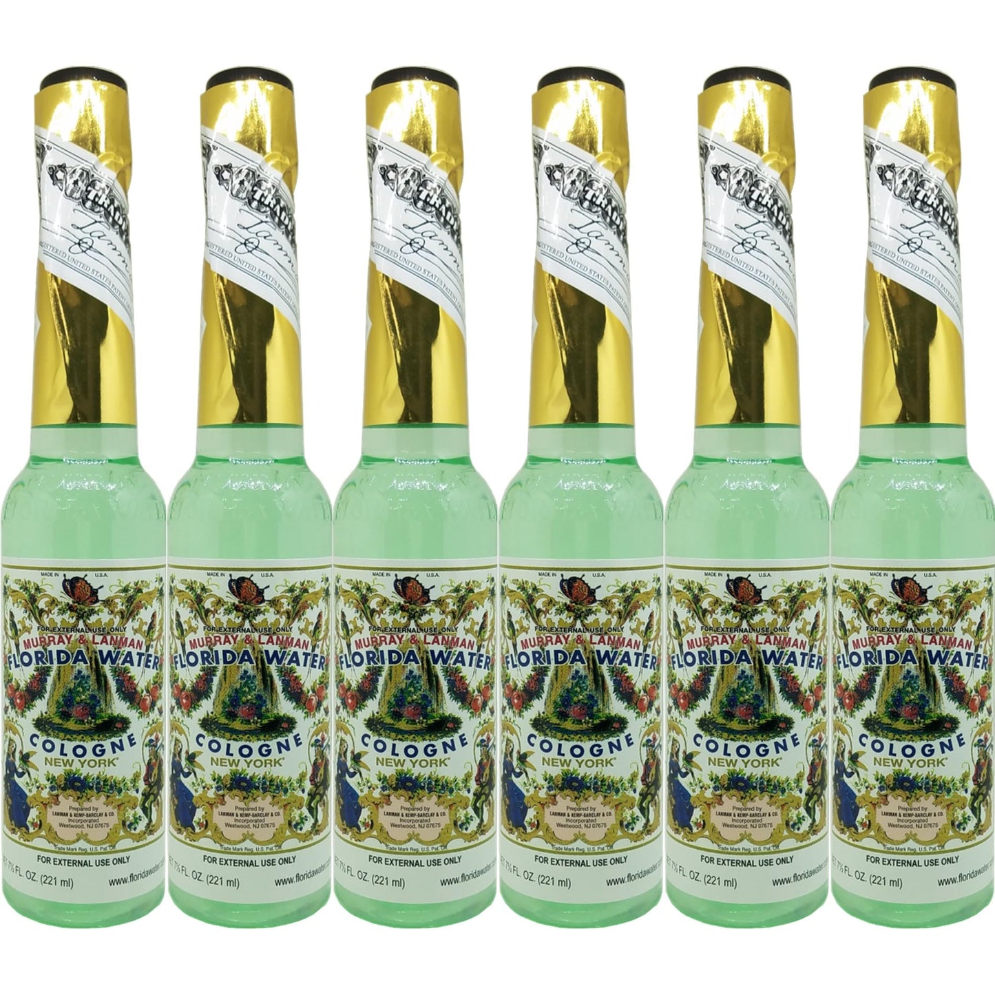 Lanman & Kemp Authentic Real Florida Water Cologne Florida Water Cologne 7.5 Oz - Six (6) Plastic Bottles