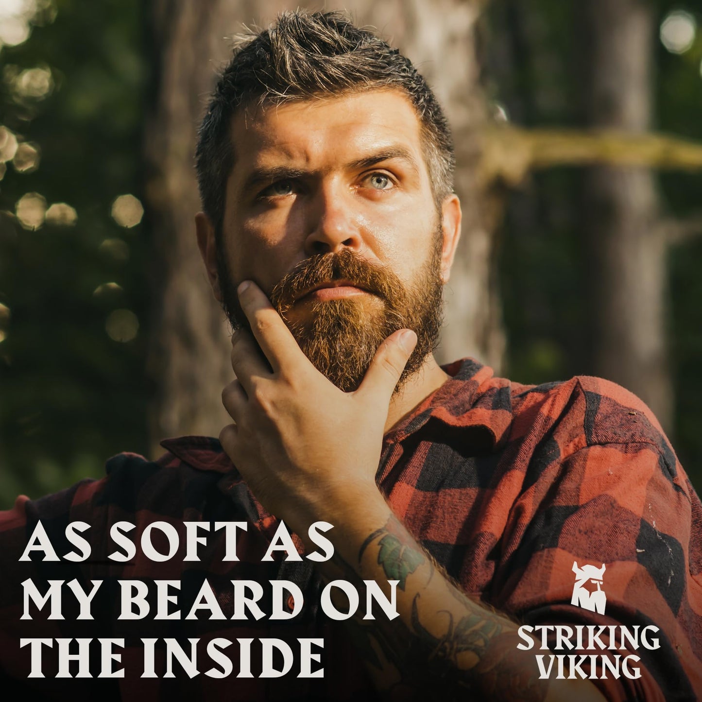 Striking Viking Beard Oil Sandalwood (2oz) & Beard Wash Sandalwood (17oz)