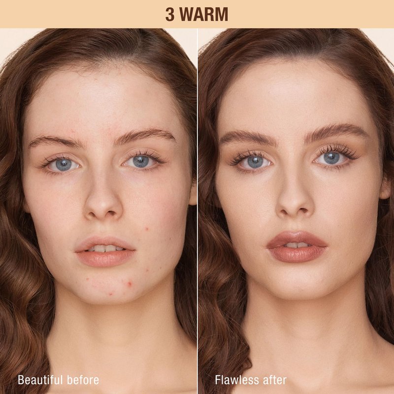 Charlotte Tilbury Airbrush Flawless Matte Foundation - Full Coverage Liquid Makeup with a Natural-Matte Finish - Smoothes & Blurs Pores - Waterproof & Transfer Resistant - 3 Cool