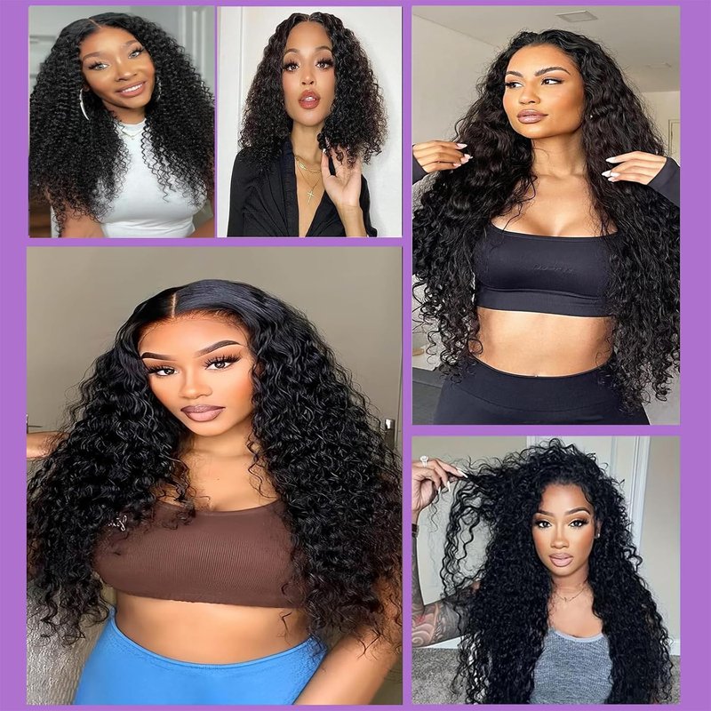 Kinky Curly Human Hair Bundles - Unprocessed Brazilian Virgin | 8-10-12 Inch Double Weft Extensions