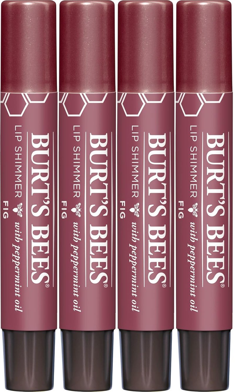 Burt's Bees Shimmer Lip Tint Set - Hydrating Tinted Lip Balm Sticks | Red Dahlia, 2-Pack