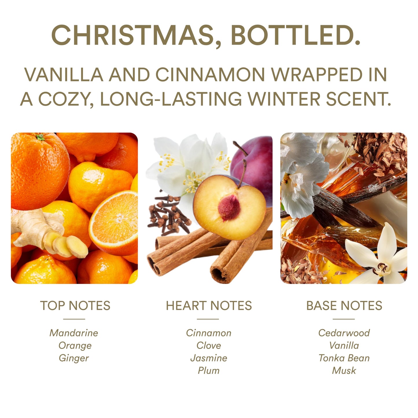 CHRISTMAS LOVE Fragrance - Christmas Gift for Her – Warm Spiced Eau de Parfum for Women with Cinnamon, Vanilla & Mandarin - Long Lasting Vegan Winter Perfume for Christmas & New Year’s Eve - 75ml