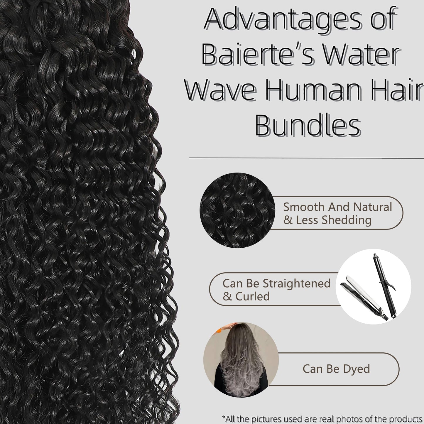 Water Wave Bundle Double Silky Soft Weft Curly Bundles Wet And Wavy Braidable Brazilian Hair For Women As Extensions 24 Inch