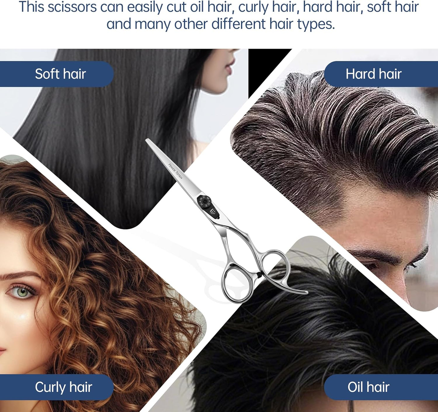 Professional Hair Cutting Scissors - 6.0 Inch | Ideal for All Hair Types