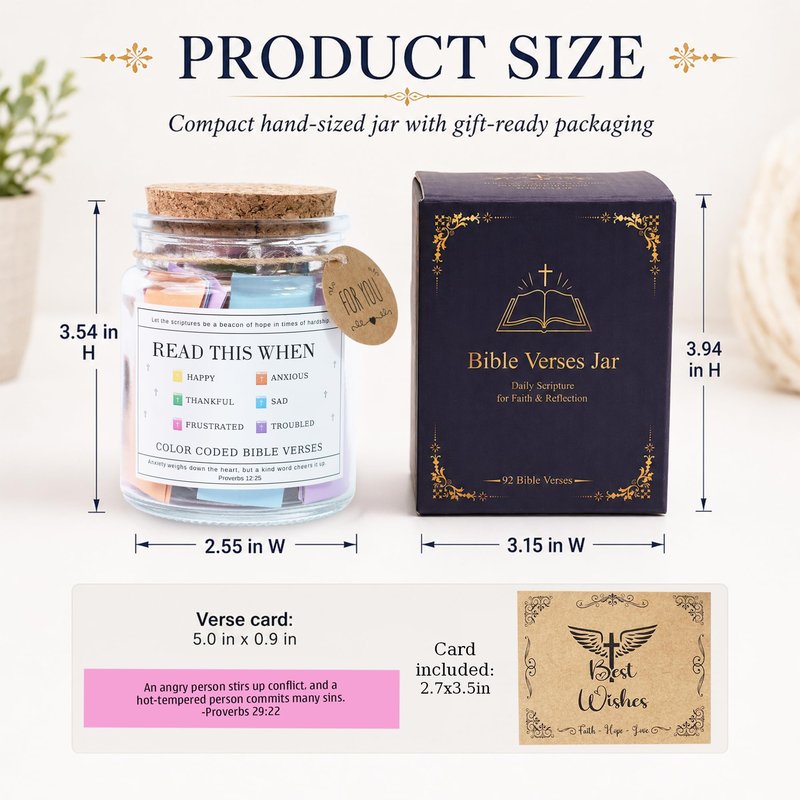 Read This When Bible Verses Jar – Birthday Gift for Women, Christian Gifts for Women, Graduations Gifts, Fathers Day Gift