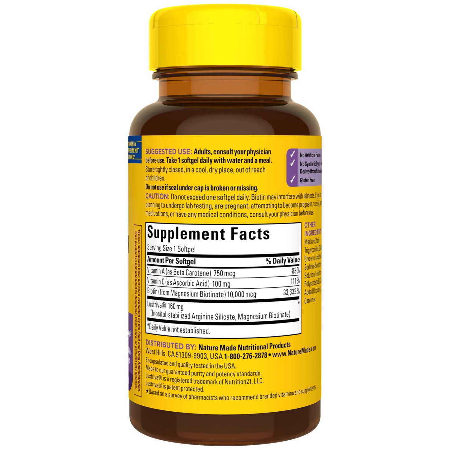 Nature Made Hair Growth Softgels, 30 Softgels