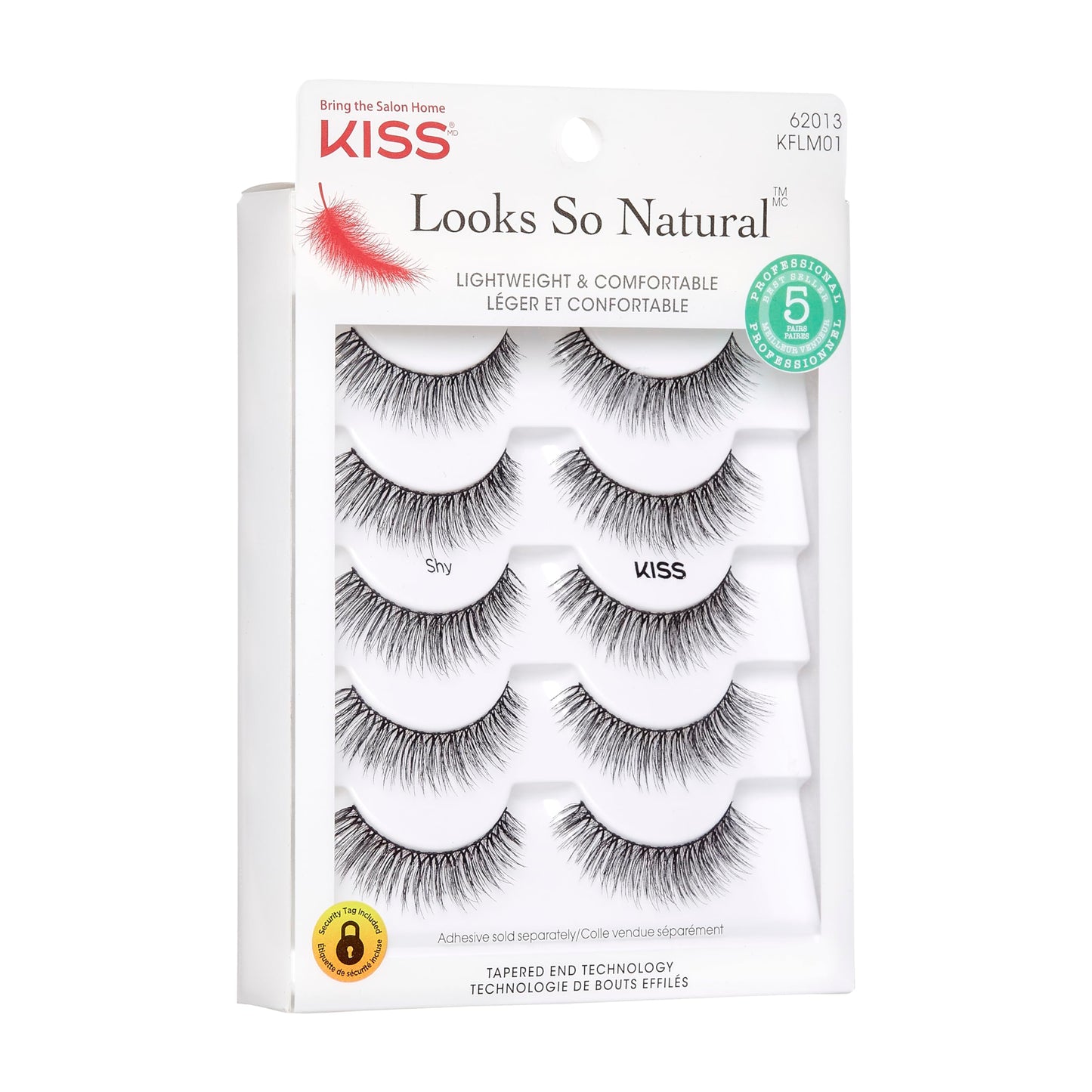 KISS imPRESS Falsies Lash Clusters, Voluminous', 14 mm, 20 Clusters & Looks So Natural Strip Lashes, Shy', 12 mm, 5 Pairs