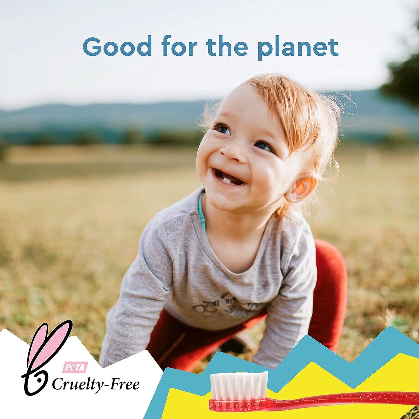 RADIUS Totz Toothbrush - Extra Soft BPA-Free Brush for Delicate Teeth & Gums | Pink Sparkle, Age 18 Months+