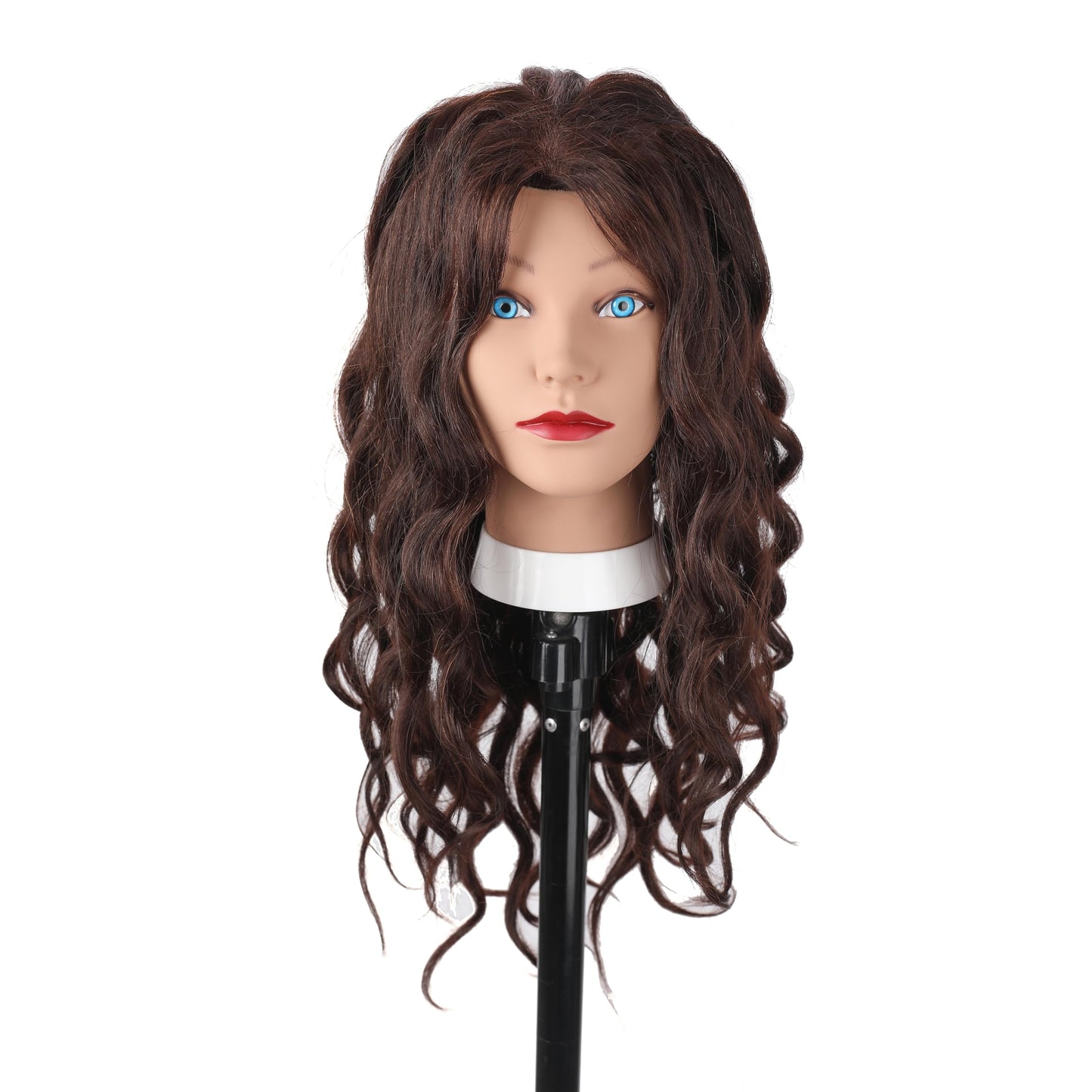 Stancia Manequin Head for Cosmentogoly Training Head and Stlyist Suppliew, Mannequin Head with 80% Human Hair, Doll Head for Hair Styling, Braiding, Practice