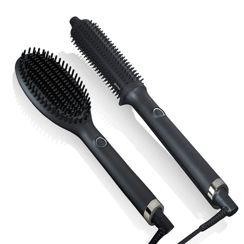 ghd Glide Hot Air Hair Brush (Black) + Rise Volumizing Blow Dryer (Black) Duo ― Hot Brush Hair Straighteners and Curlers for Maximum Lift, Fullness, and Body