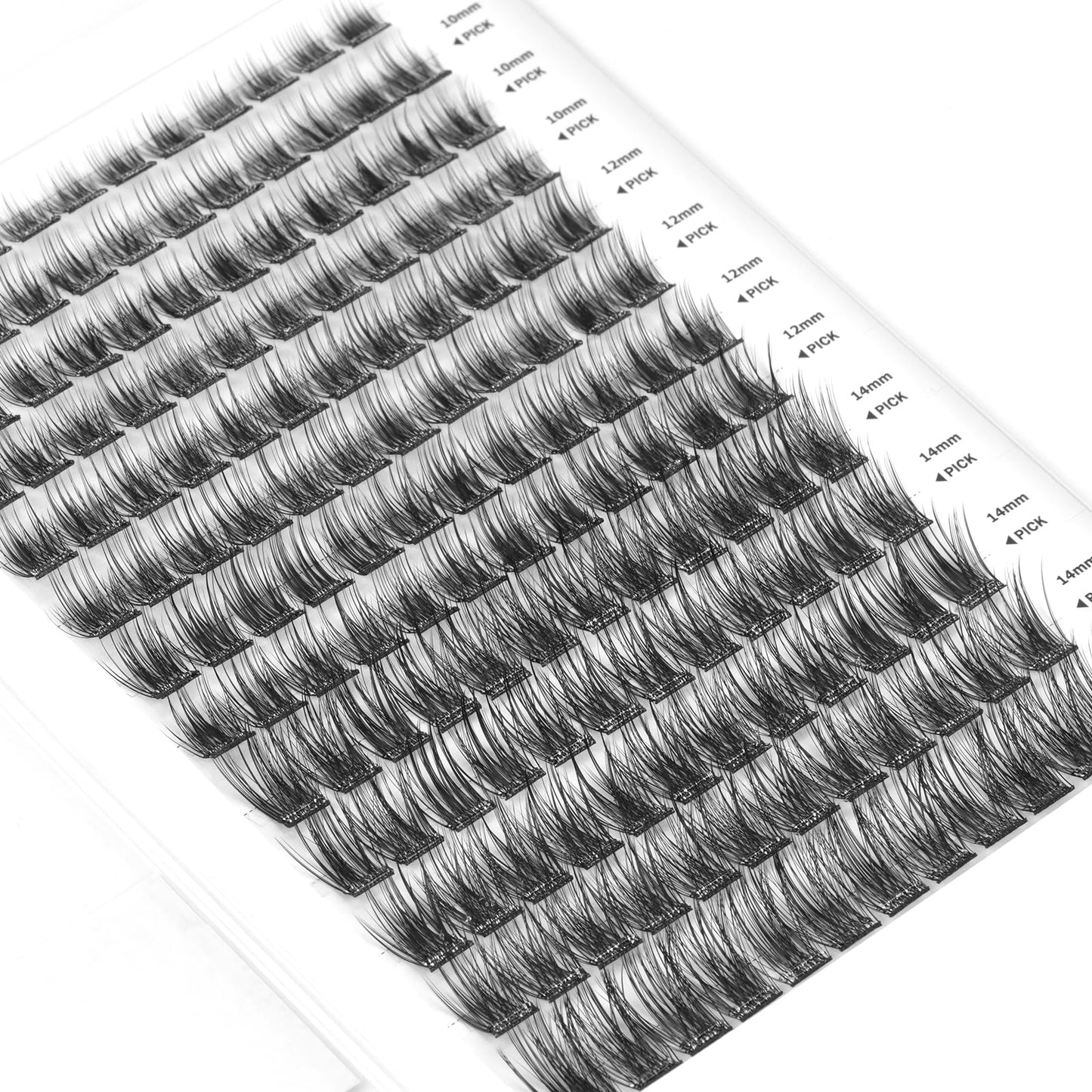 FLOMAZE Self Adhesive Eyelashes, 156 PCS Self Adhesive Eyelash Clusters, No Glue Needed, Dual-row Glue Strips 8-16mm Mixed Individual Lash Extension Super Sticky Reusable False Lashes