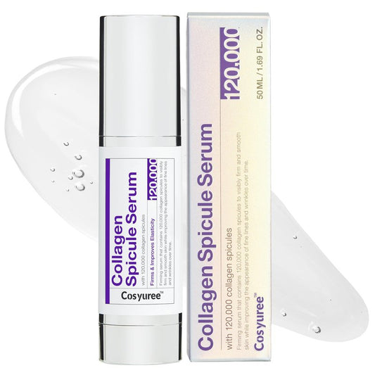 Cosyuree Collagen Spicule Serum, 120,000 Collagen-Coated Micro Spicules, Spicule Serum Inspired by Microneedling for Hydration & Pore Care, Firm-Looking Glass Skin, Korean Skincare 1.69 fl oz