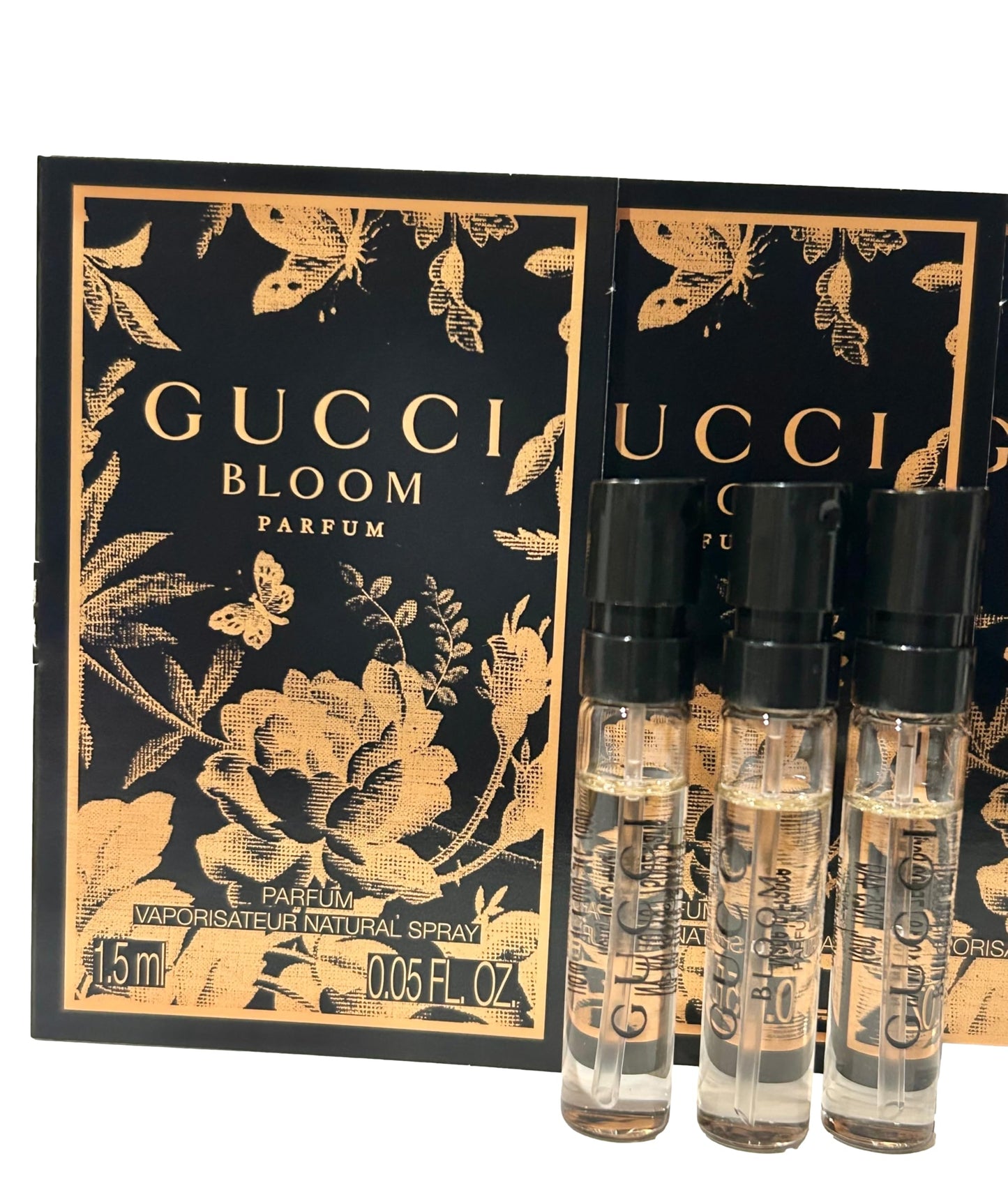 Gucci BLOOM PARFUM Sample Perfume Women Spray 1.5 ml / 0.05 oz - set of 3 (5965)