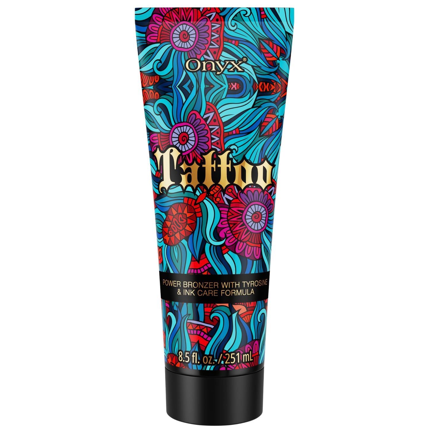Onyx Tattoo Tanning Lotion - Indoor Tanning Accelerator with Bronzer and Tattoo Fade Protection Formula - Dark Tan for Tanning Beds and Hydrating Fade Defense | Long-Lasting Results | 8.5 Fl Oz
