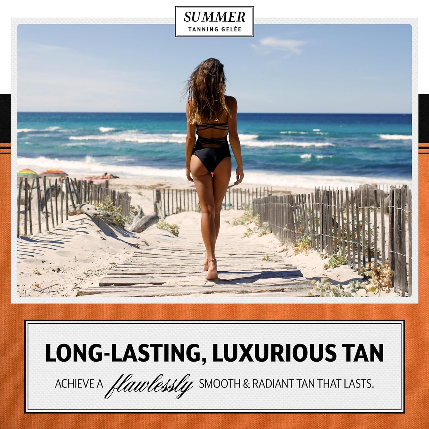 Summer Gelée Tanning Gel SPF 4 Sunscreen | Deep Bronze Tan Accelerator | Classi French Tanning Gelee | No Orange Cast Bronzing Gel | Beach Pool & Tanning Bed | Non-Greasy Fast-Absorbing | 3.12 FL OZ
