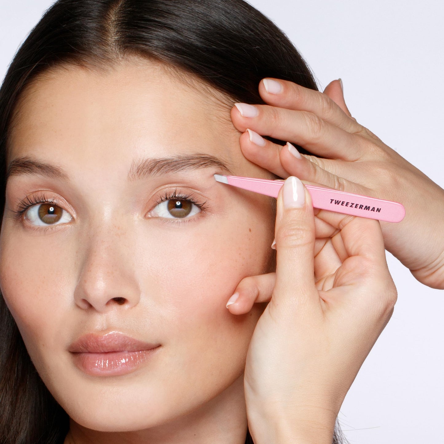 Tweezerman Slant Tweezer – Tweezers for Eyebrows Tea Rose