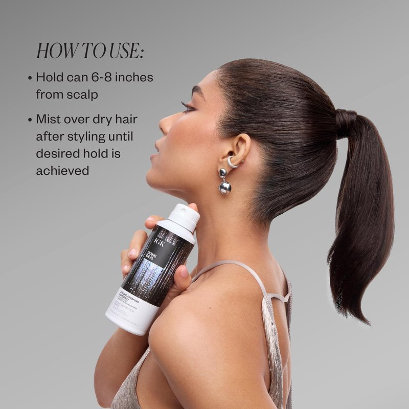 IGK Done Deal Strong Hold Finishing Hairspray – Long-Lasting, Humidity-Resistant, Brushable, Firm Control for All Hair Types, 5 oz