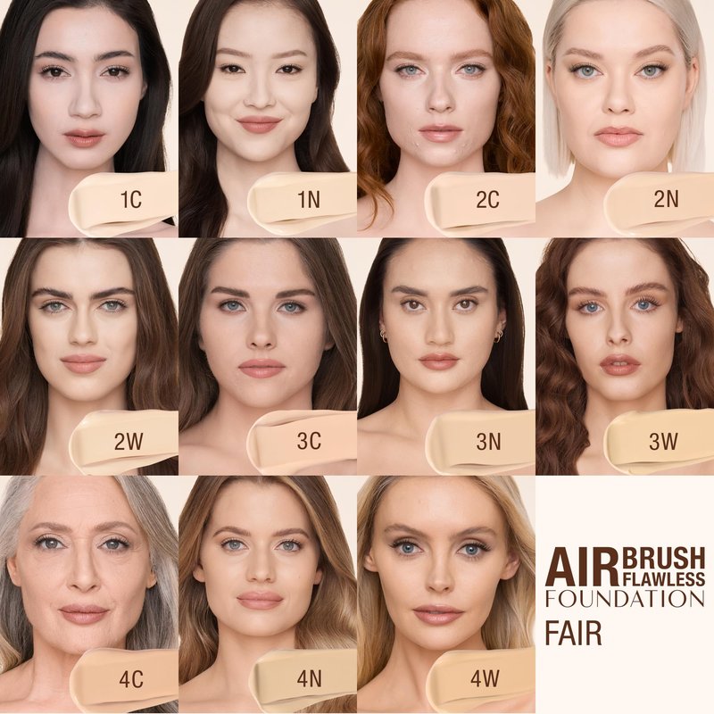 Charlotte Tilbury Airbrush Flawless Matte Foundation - Full Coverage Liquid Makeup with a Natural-Matte Finish - Smoothes & Blurs Pores - Waterproof & Transfer Resistant - 4 Neutral