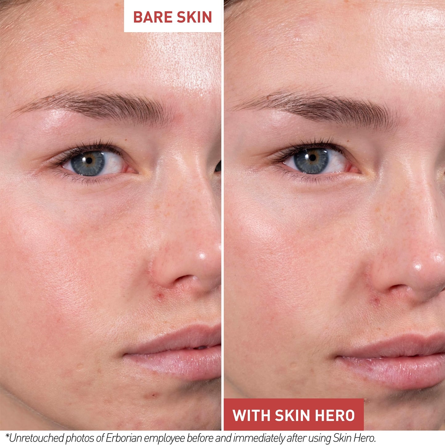Erborian Skin Hero with White Ginseng, Facial Concealer and Makeup Primer - Non-Tinted Bare Skin Perfecting Face Moisturizer Smooths, Blurs & Illuminates- Silicone Free Korean Skincare