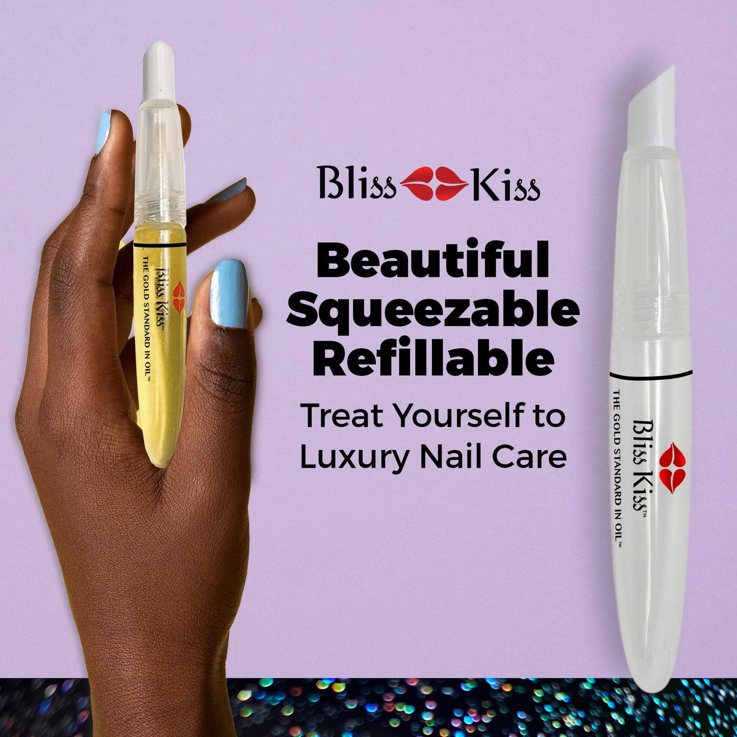 Bliss Kiss Empty Squeeze Pen, perfect for holding Simply Pure Nail & Cuticle Oil