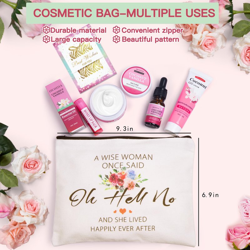 Gifts for Women,Birthday Gifts Friendship Gifts for Women,Travel Size Coconut Vanilla Spa Gifts for Her Mom Sister Friends,Unique Gift Set Ideas for Woman