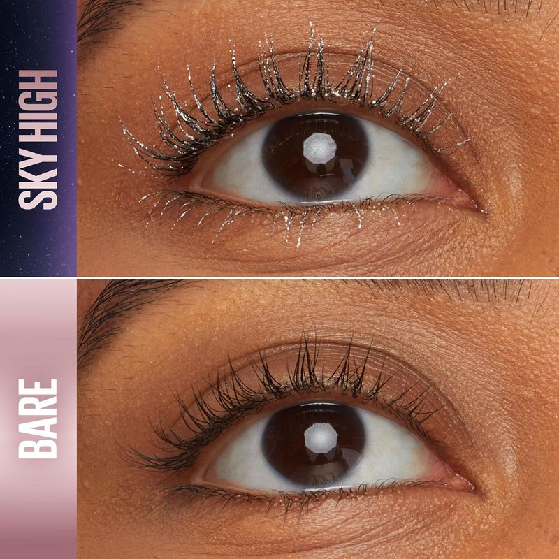 Maybelline Lash Sensational Sky High Glitter Mascara and Tattoo Studio Eyeliner Bundle, Includes 1 Mascara in Space Diamond and 1 Gel Eyeliner in Stardust Chrome for Glitter Eye Makeup
