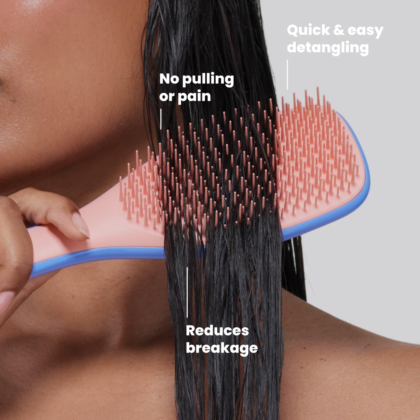 Tangle Teezer Ultimate Detangler Brush for Wet & Dry Hair, Eliminates Knots & Reduces Breakage for Straight to Wavy Hair Types, Apricot Blaze