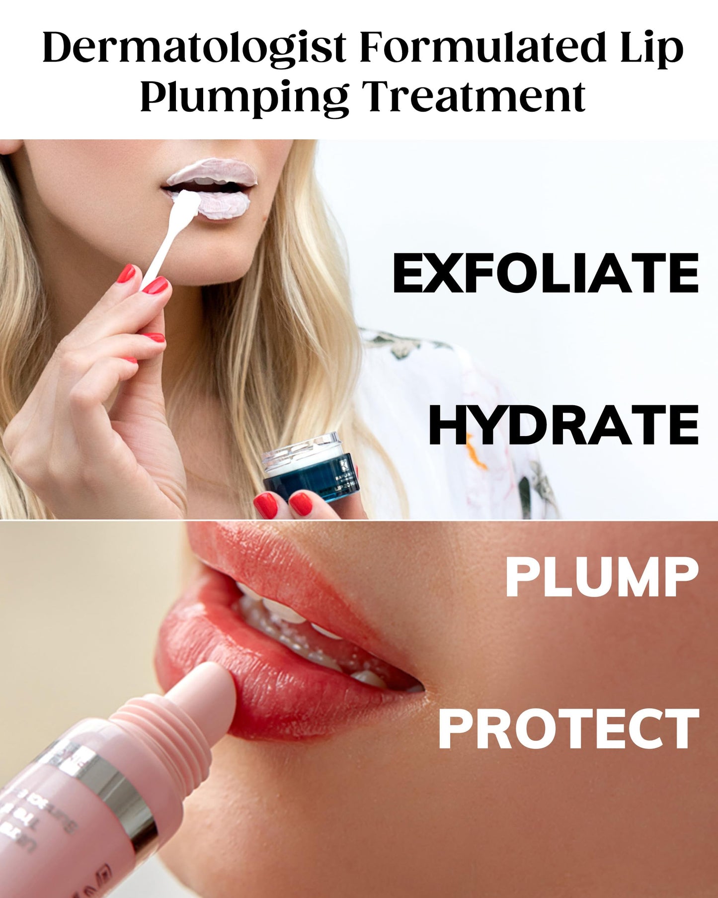 KAPLAN MD Perfect Pout Duo Lip Mask (0.5 oz.) & Lip Balm 0.17 oz. - Complete Anti-Aging Skin Care for Lips