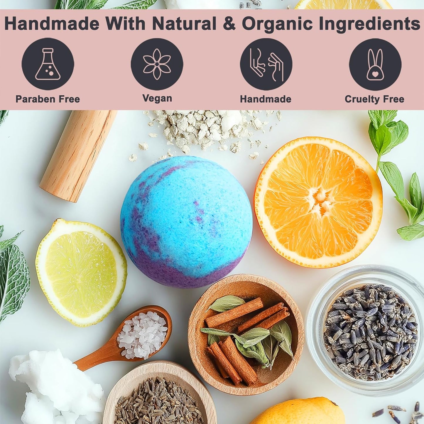 Luxury Bath Bombs Gift Set - 12 Large Vegan Bath Bombs with Essential Oils & Shea Butter | Moisturizing Spa Treat for Women