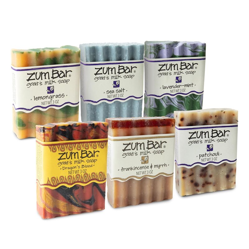 Indigo Wild Goat's Milk Soap Bar - Natural Hand & Body Soap with Essential Oils | 3 oz (6 Pack) - Lemongrass, Lavender-Mint, Patchouli & More