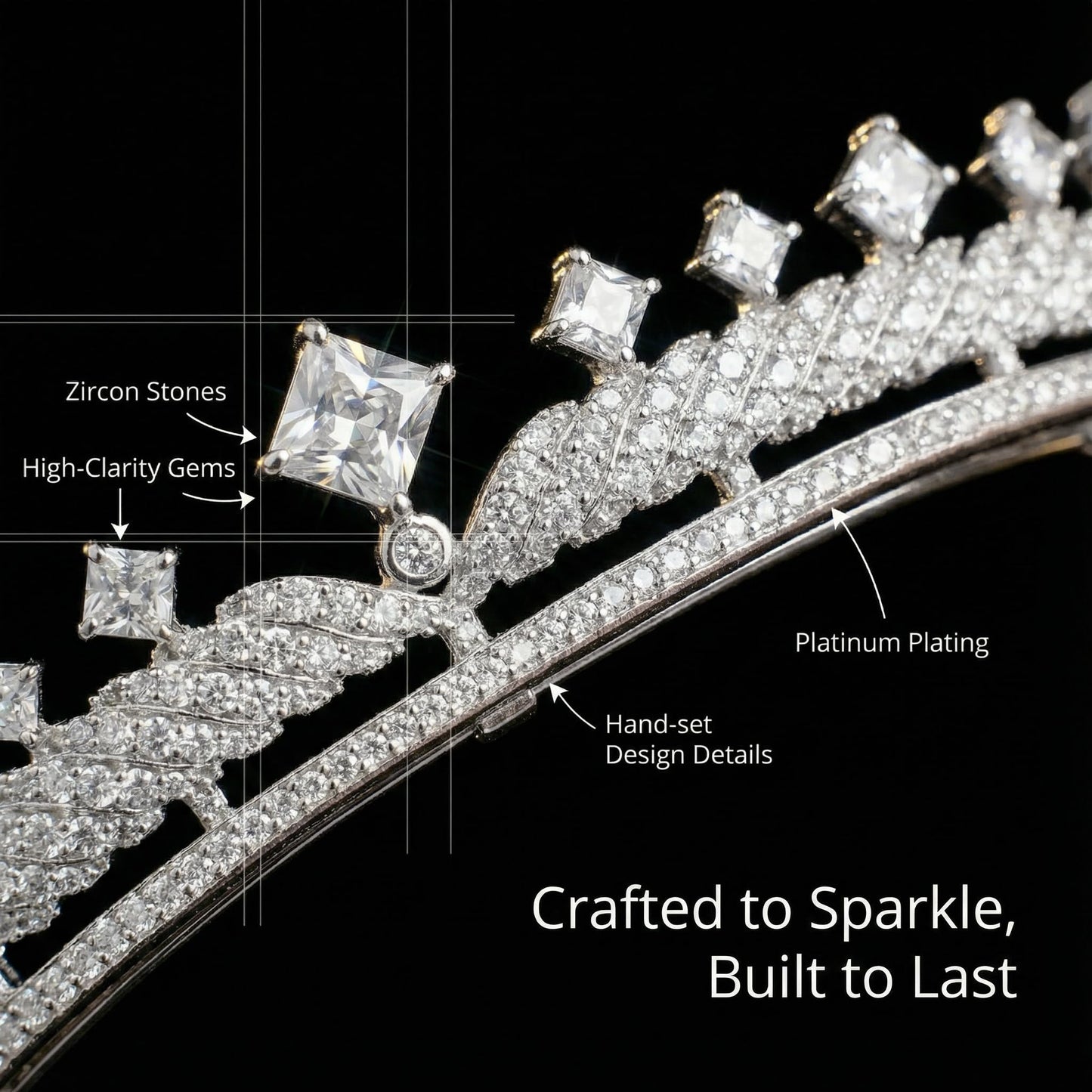 Sparkly Small Zircon Wedding Crowns and Tiaras for Women Cubic Zirconia Quinceanera Crown Sweet 16 Tiara Little Silver Gold Headband Crystal Headpieces Coronas Para 15 Anos Quinceaneras 2024 (Silver
