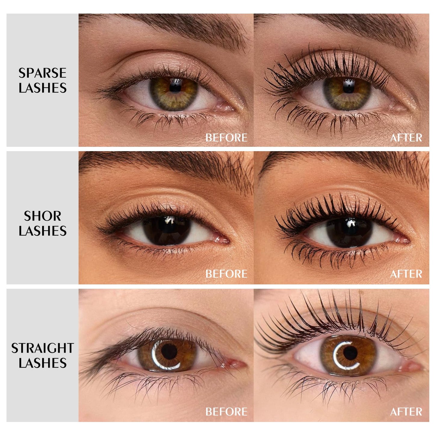 KYDA Washable Metal Mascara, Extra Slim Super Curling Voluming Eyelash, Bristleless Metal Mascara Brush, Lasting No Flaking Pigment