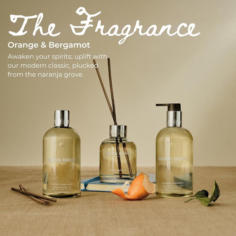 Molton Brown Orange & Bergamot Hand Care Set - Luxury Liquid Hand Wash & Lotion 2 x 10 fl. oz. | Perfect Gift for Women