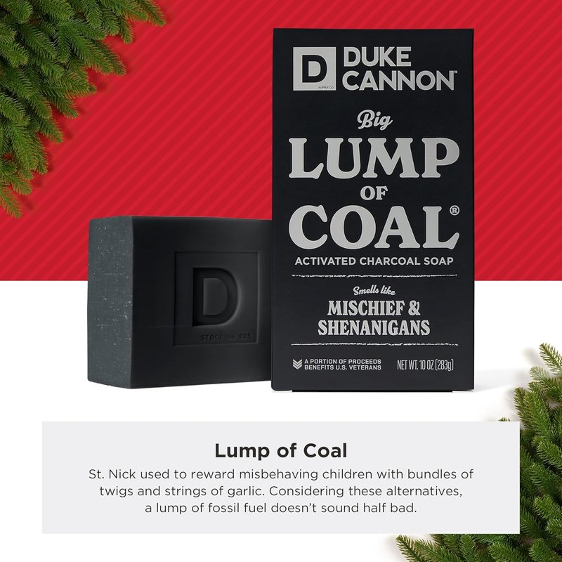 Duke Cannon Big Brick of Soap for Men - Holiday Variety Pack | 10 oz. | Coal, Pipe Smoke & Peppermint Bark